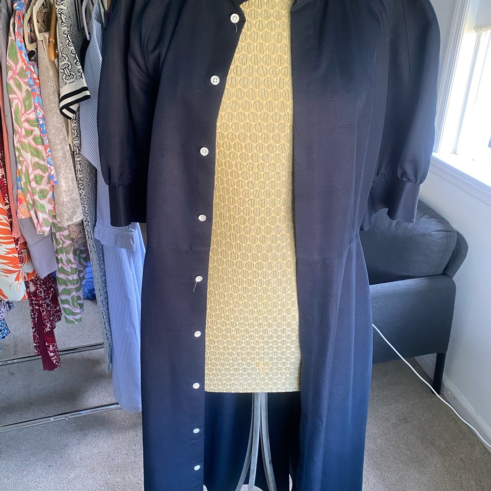 Ralph Lauren Black Trench Coat Elegant Outerwear